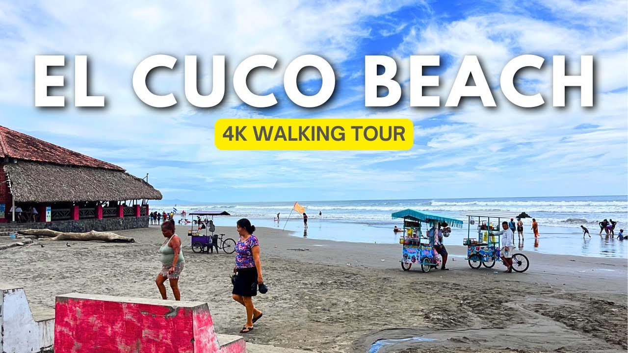 San Miguel, El Salvador 🇸🇻 - Relaxing at El Cuco Beach - 4K Walking Tour