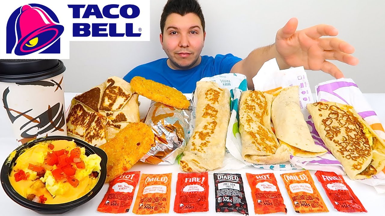 My First Time Trying Taco Bell Breakfast (Entire Menu) • MUKBANG