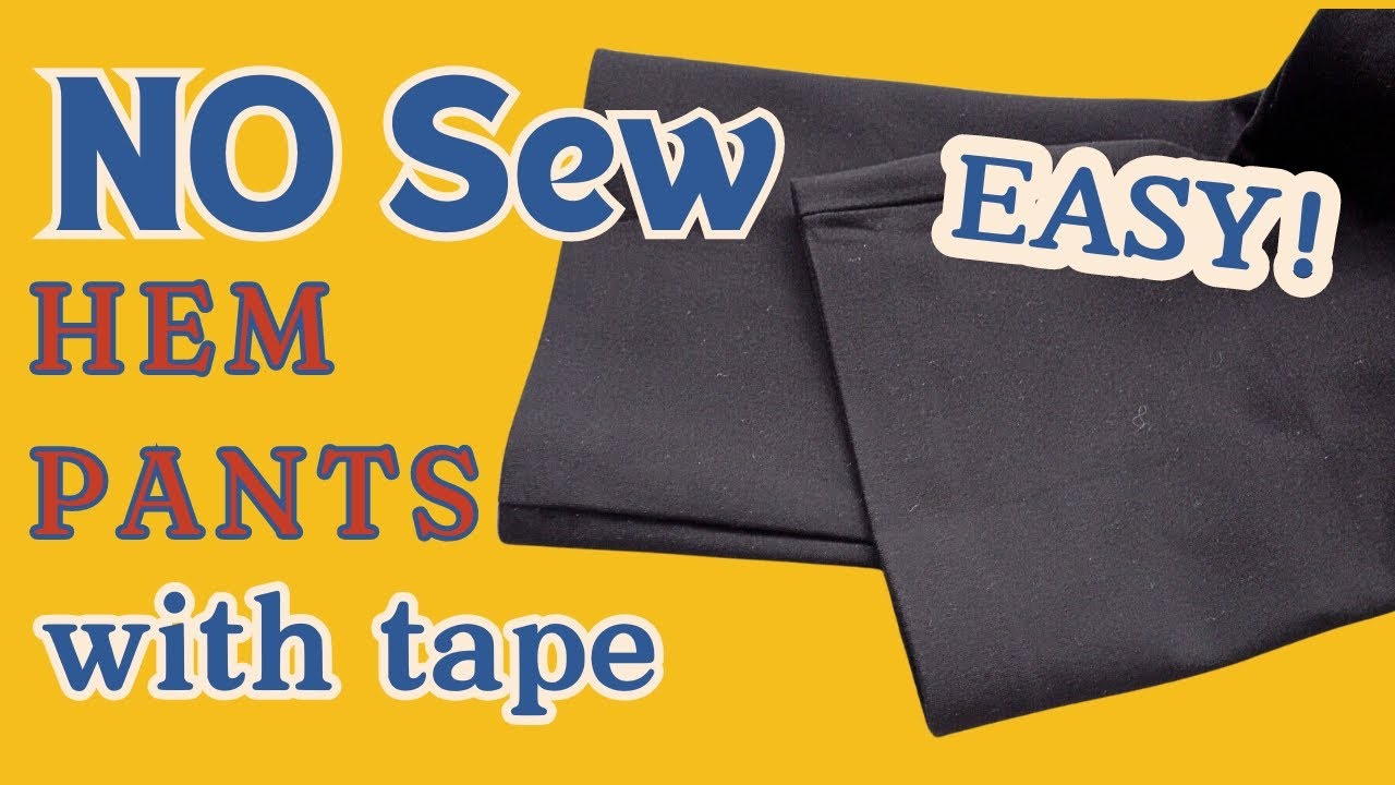 DIY video on hemming pants in 5 minutes with iron on tape for clothes!