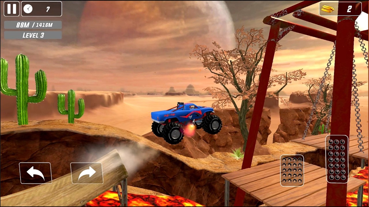 Crazy Monster Truck 3d Offroad Games: Can We Survive The Muddy Track? Mobil Android GamePlay