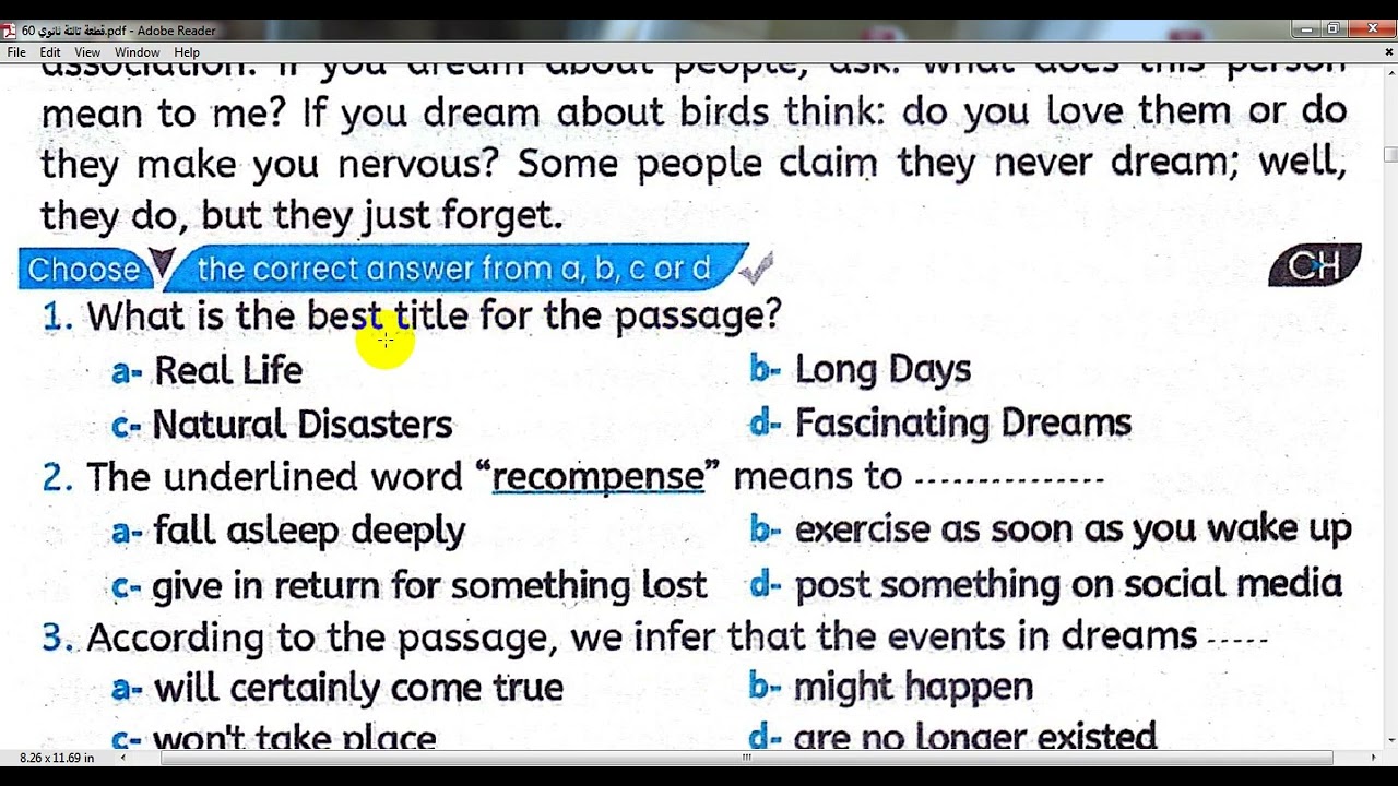 Решение к тексту для проверки понимания прочитанного № 872 для старшей школы.