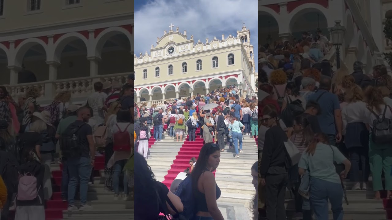 TINOS EVANGELISTRIA CHURCH /Tinos Island Orthodox Church/Church of Miracles Tinos  #shortvideo