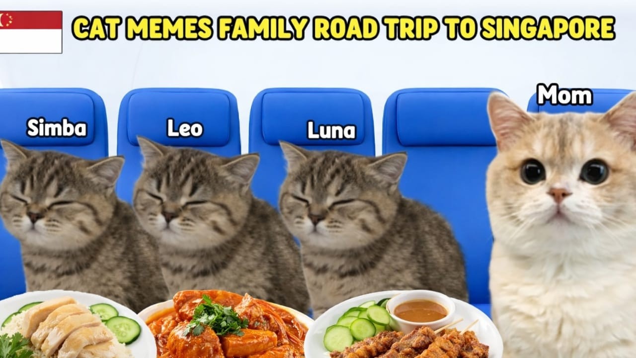КОШАЧЬИ МЕМЫ: СЕМЕЙНОЕ АВТОПУТЕШЕСТВИЕ В СИНГАПУР