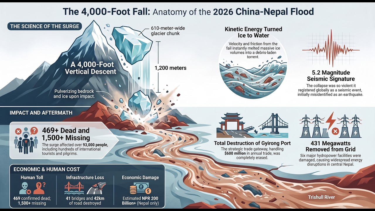 A #Glacier Fell 4,000 Feet: The #Shocking #Science of the #August #2026 #China-Nepal #Flood
