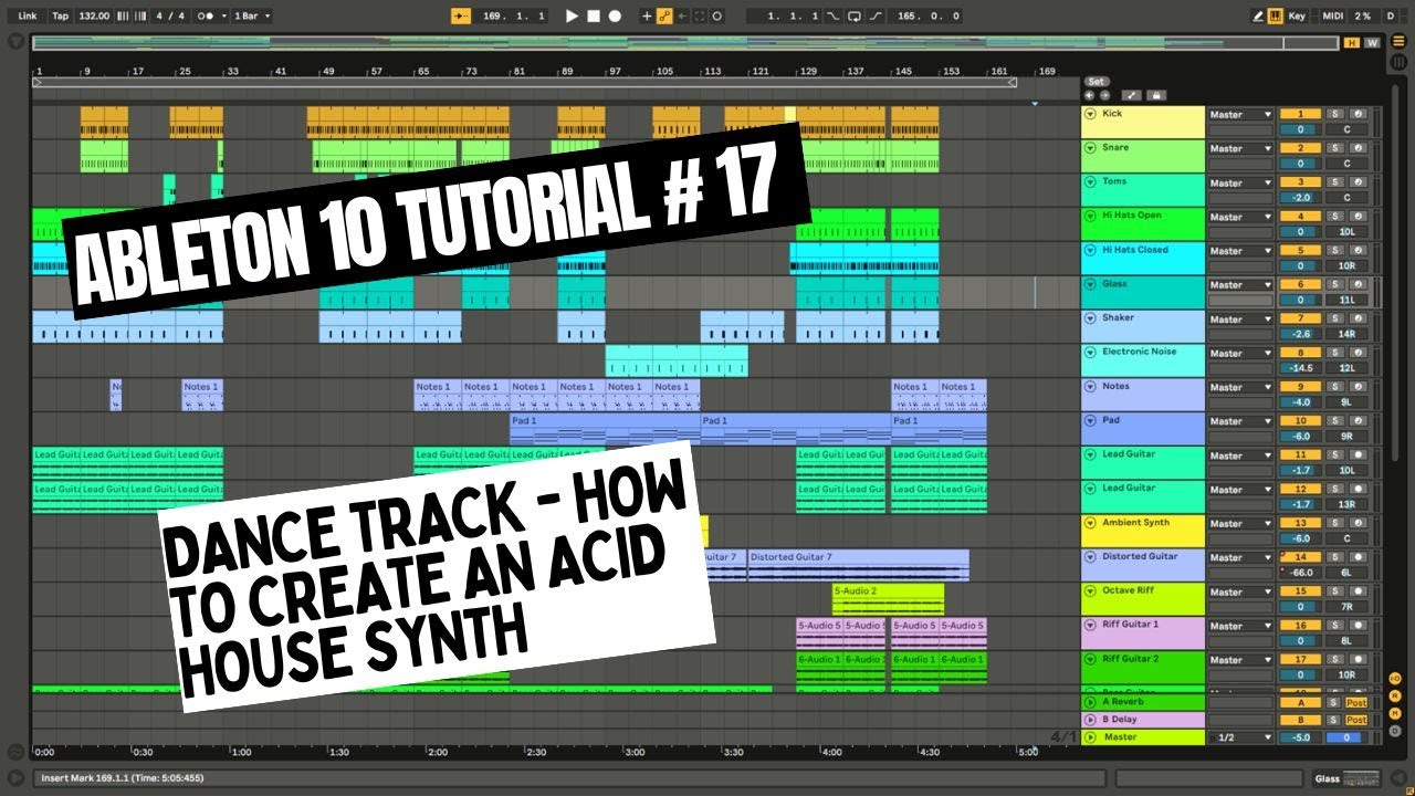 Ableton 10 Tutorial # 17 - Dance Track - How to create an Acid House Synth