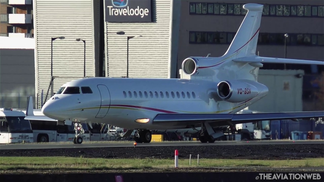 Gorgeous Dassault Falcon 7X POWERFUL SHORT departure from London City