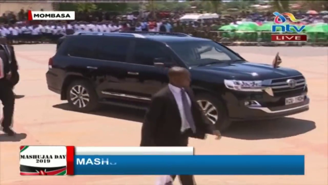 DP Ruto's arrival for Mashujaa Day celebration at Mama Ngina waterfront park