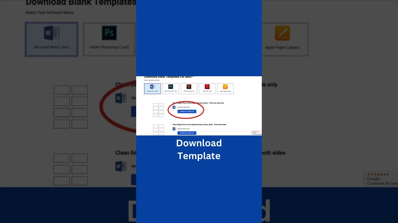 Avery Template to Word  Document (business cards) #avery #word