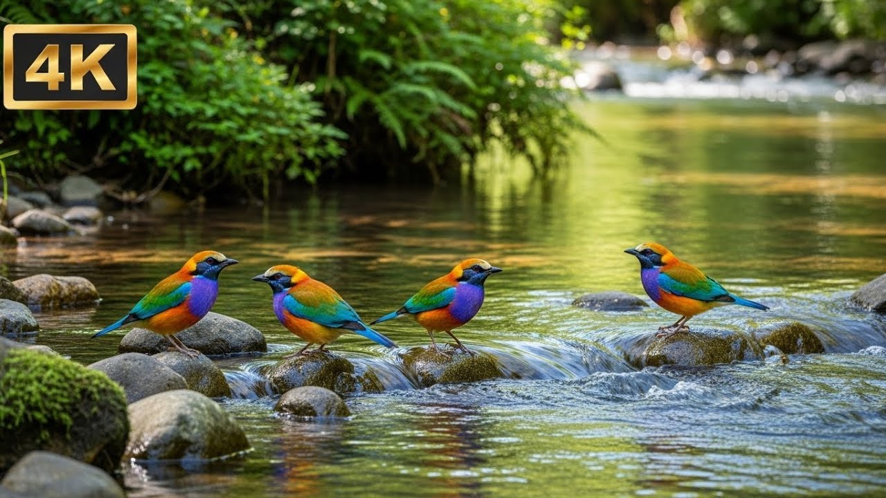 Relaxing Piano and Nature Sounds with River Flow for Sleep, Study and Meditation