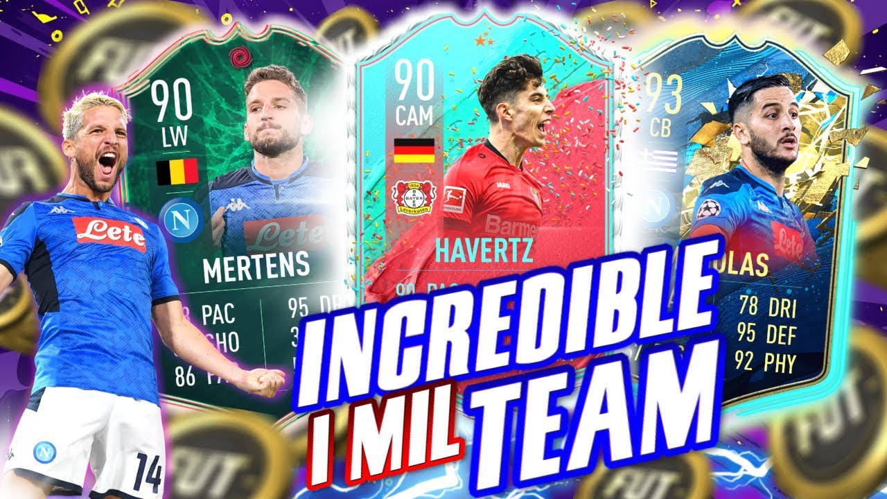 INSANE 1 MILLION COIN SQUAD BUILDER FIFA 20!!! | FIFA 20 FUT CHAMPS SQUAD BUILDER