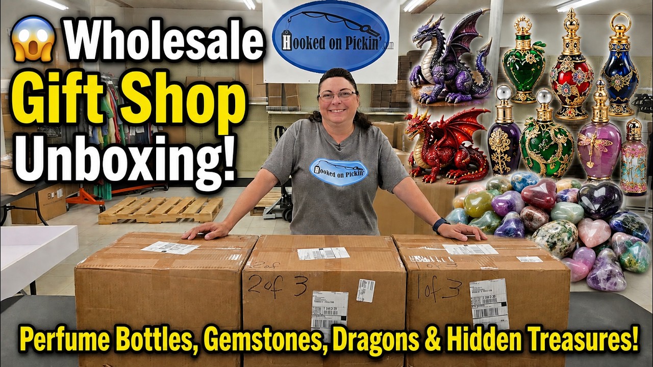 😱 Wholesale Gift Shop Unboxing! Perfume Bottles, Gemstones, Dragons & Hidden Treasures!
