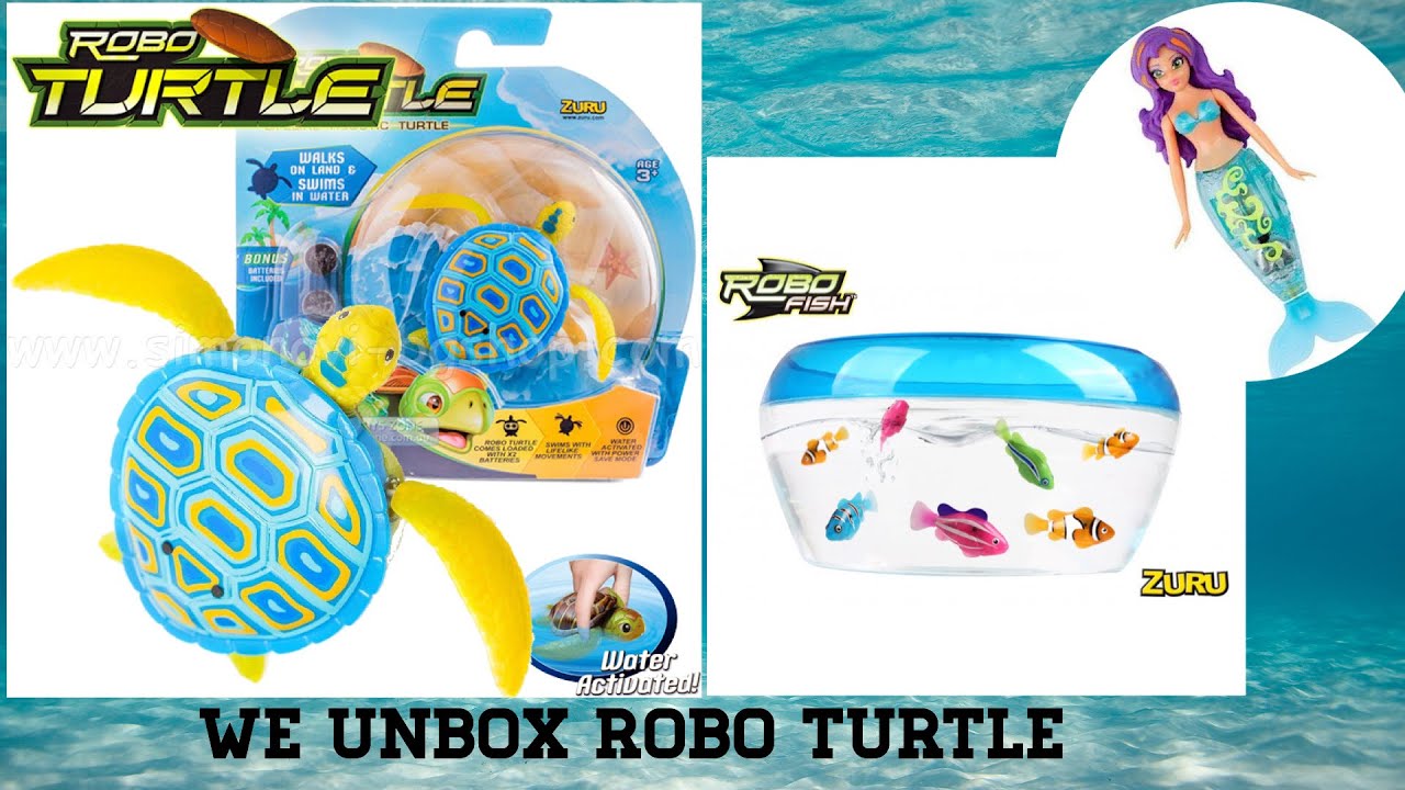 Zuru Robo turtle Unboxing,Robo Fish by Super 3 year toy reviewer, My Magical Mermaid Toy Review
