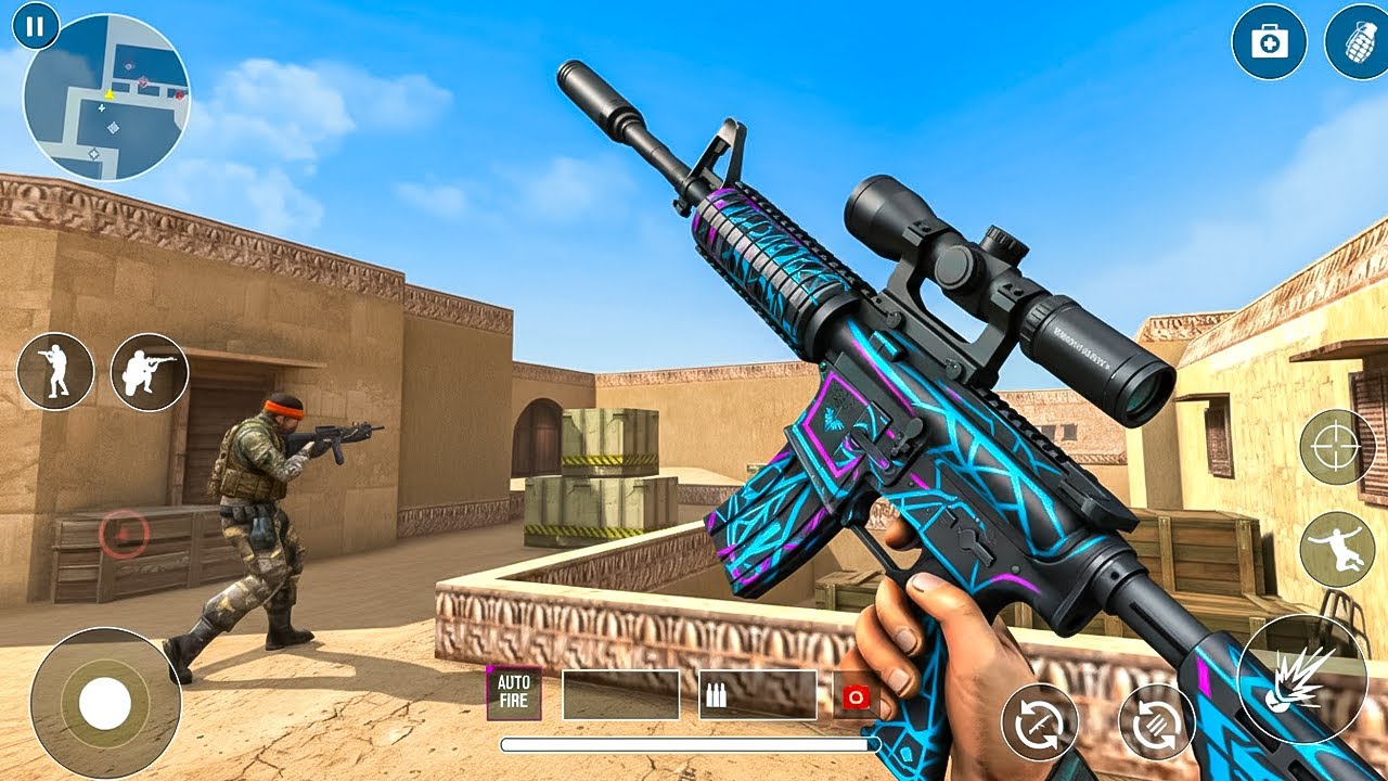 FPS Encounter Shooting — 3D-шутер Commando — геймплей для Android