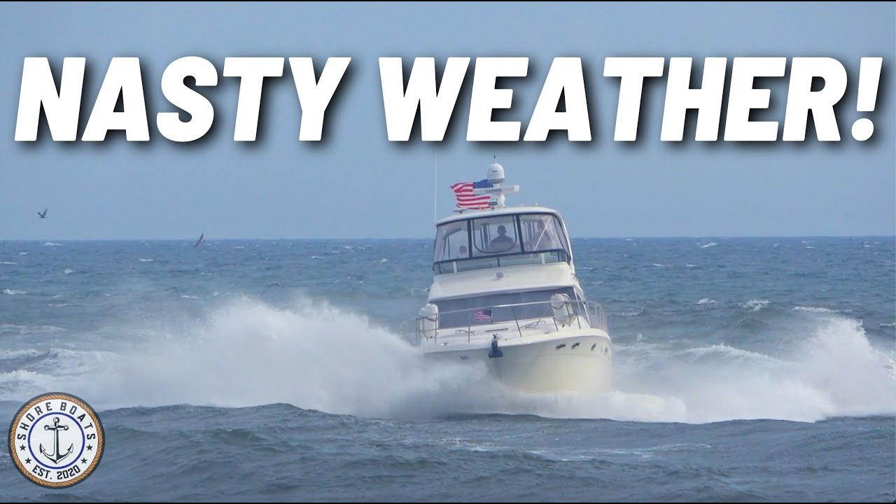 CAPTAINS NAVIGATE NASTY WEATHER at Manasquan Inlet! Rough Conditions + Dolphins Put On A Show!