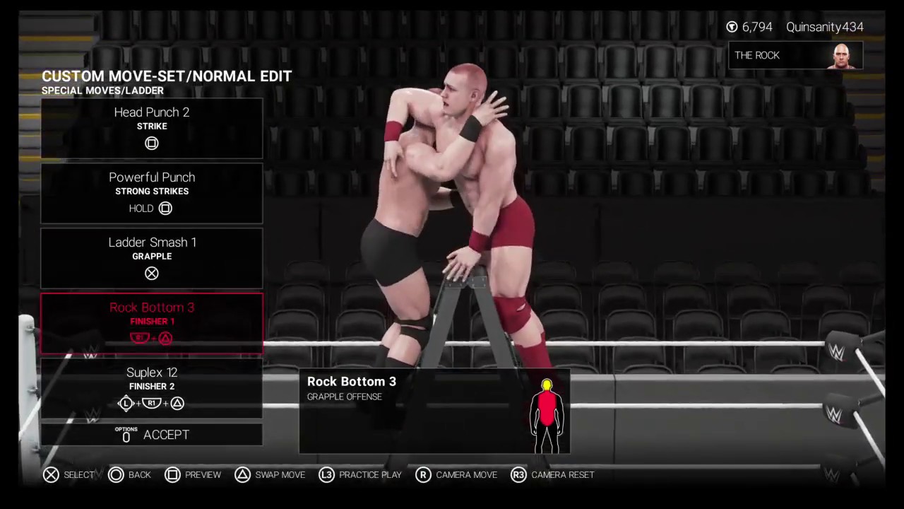 The Rock Updated Move Set - WWE 2K19