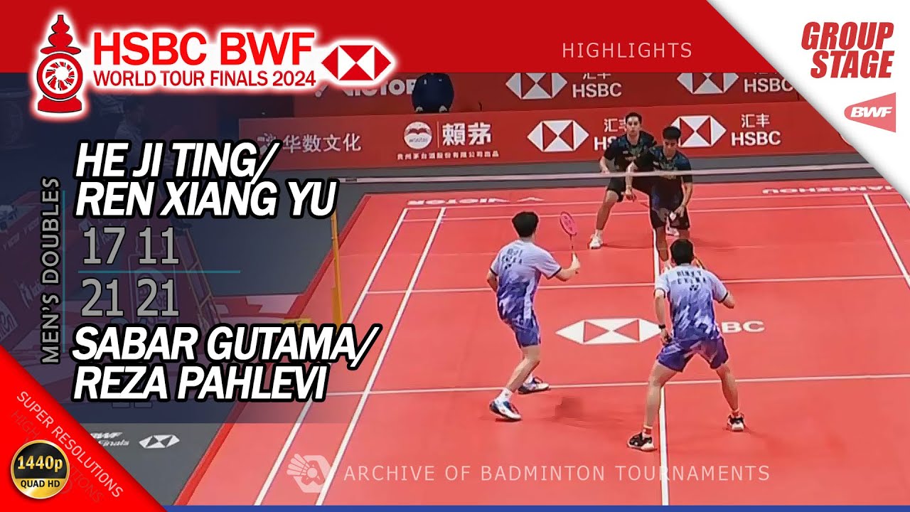 He Ji Ting / Ren Xiang Yu vs Sabar Gutama / Reza Isfahani | World Tour Finals 2024 | MD Highlights