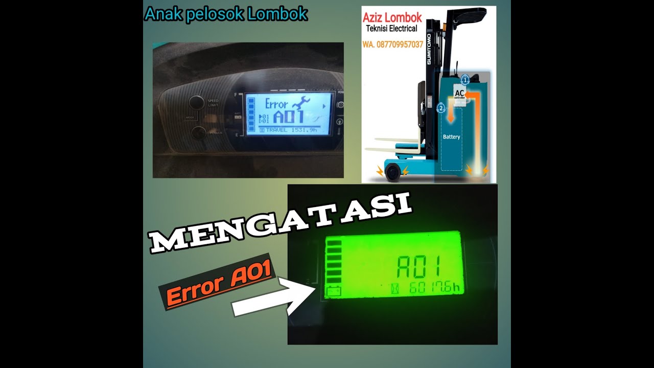 #Mandalika Mengatasi forklift electric  SUMITOMO Error A01