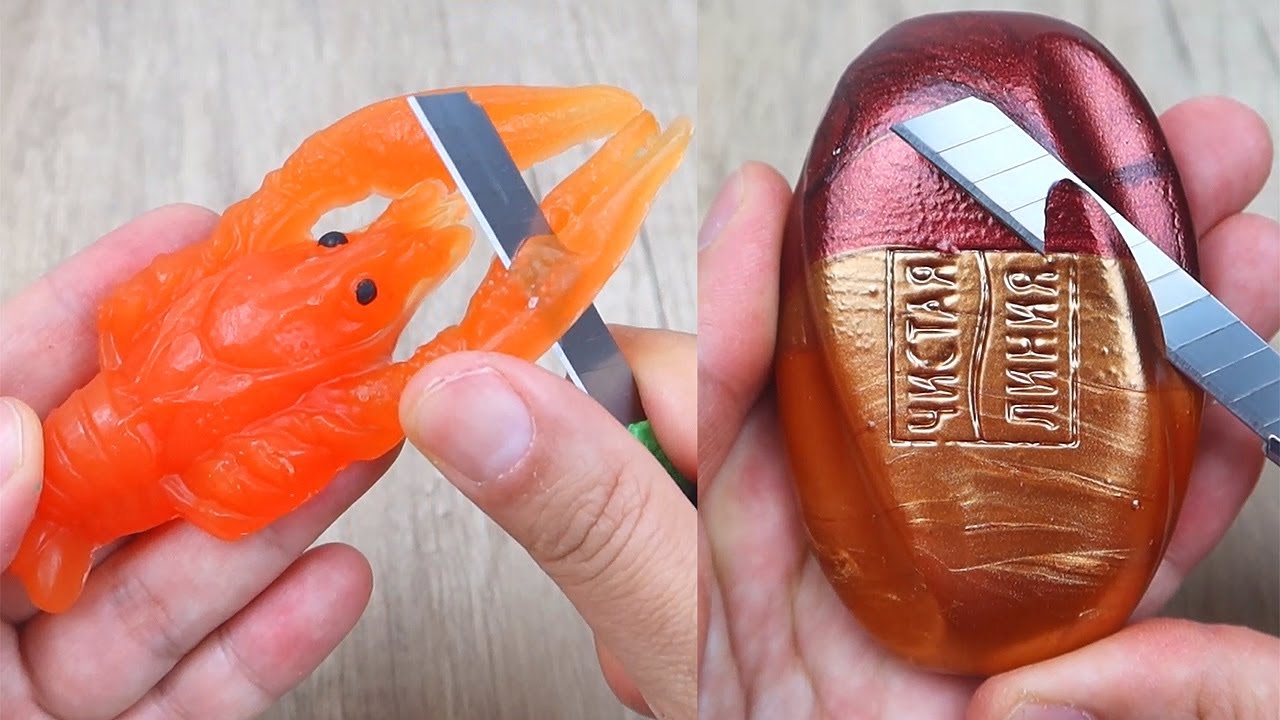 Relaxing Soap Cutting ASMR. Satisfying Soap and lipstick cutting. Corte de jabón - 1050