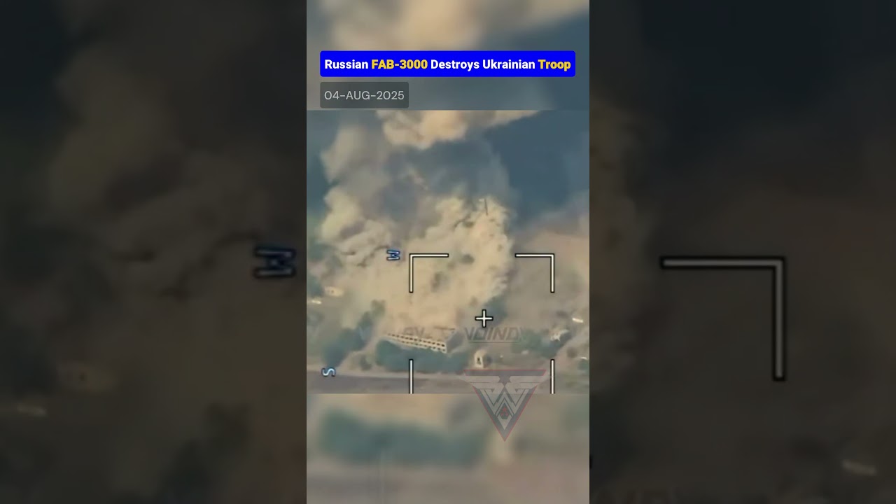 Russian FAB-3000 Obliterates Ukrainian Troop Site
