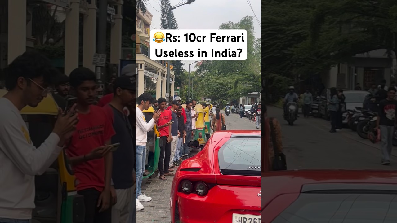 Crazy crowd reaction| Ferrari 812 Superfast in India! #supercar