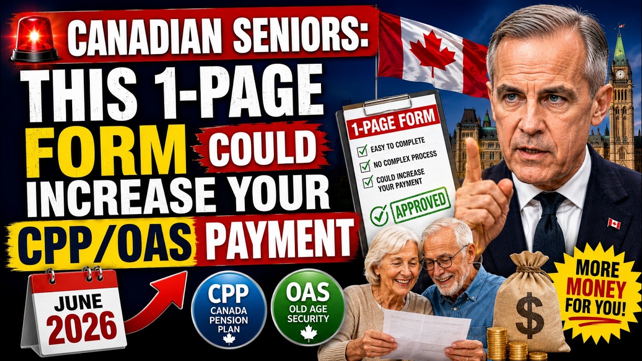 🚨 Canadian Seniors: This 1-Page Form Could Increase Your CPP/OAS Payment in June 2026
