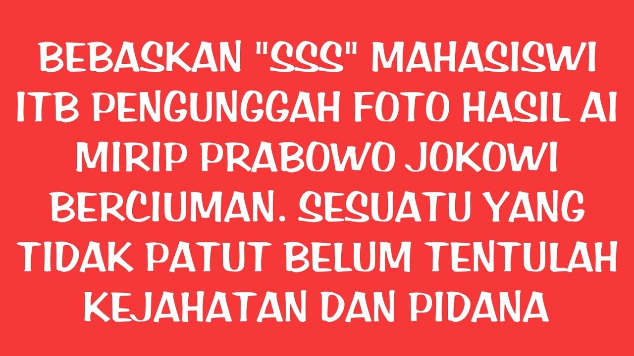 KETIKA KRITIK DIPIDANAKAN, MAHASISWI ITB JADI KORBAN