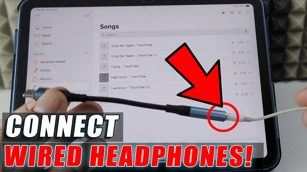 how to connect your headphones to your ipad?