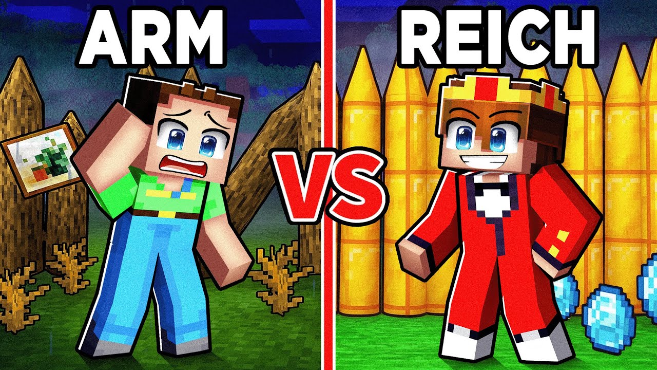 Semlaki und Billy: ARM vs REICH 99 NÄCHTE IM WALD BASE BATTLE in Minecraft!