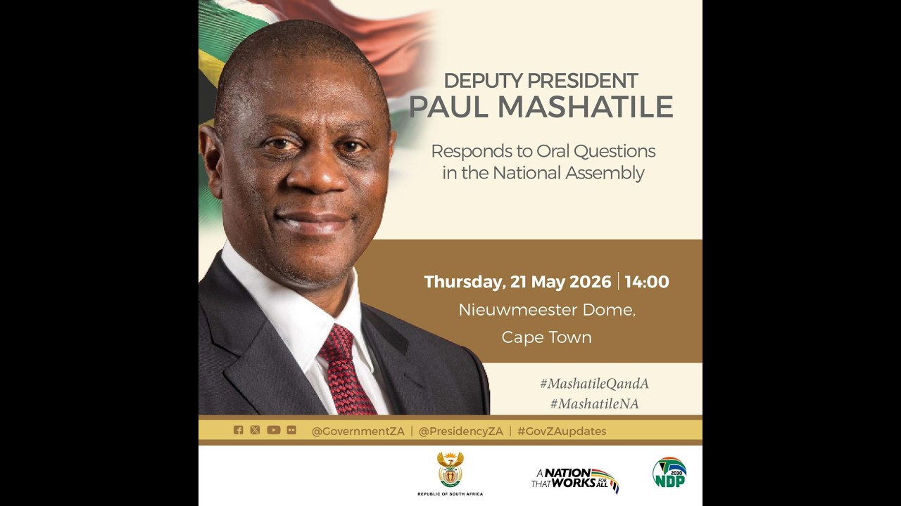 Deputy President Paul Mashatile Responds to Oral Questions in the National Assembly.