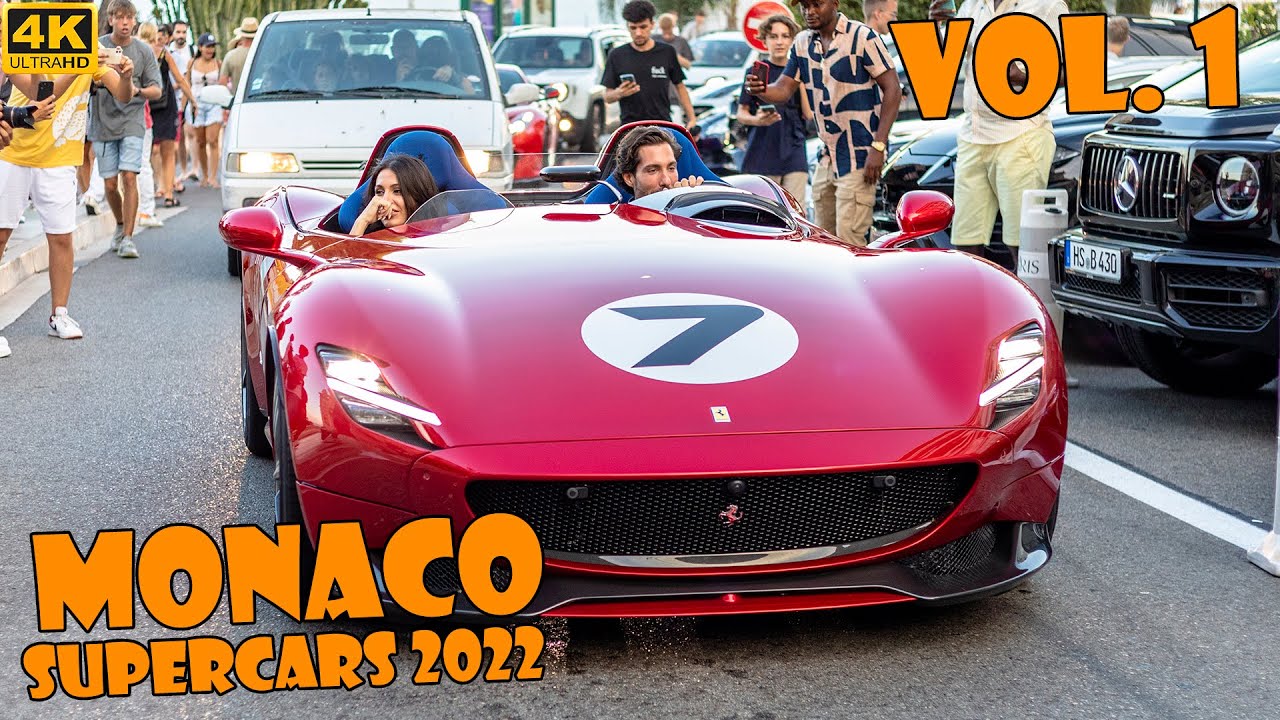 SUPERCARS IN MONACO 2022 - VOL. 1 (Monza SP2, Chiron, 812 Competizione, etc... ) [2022 4K]