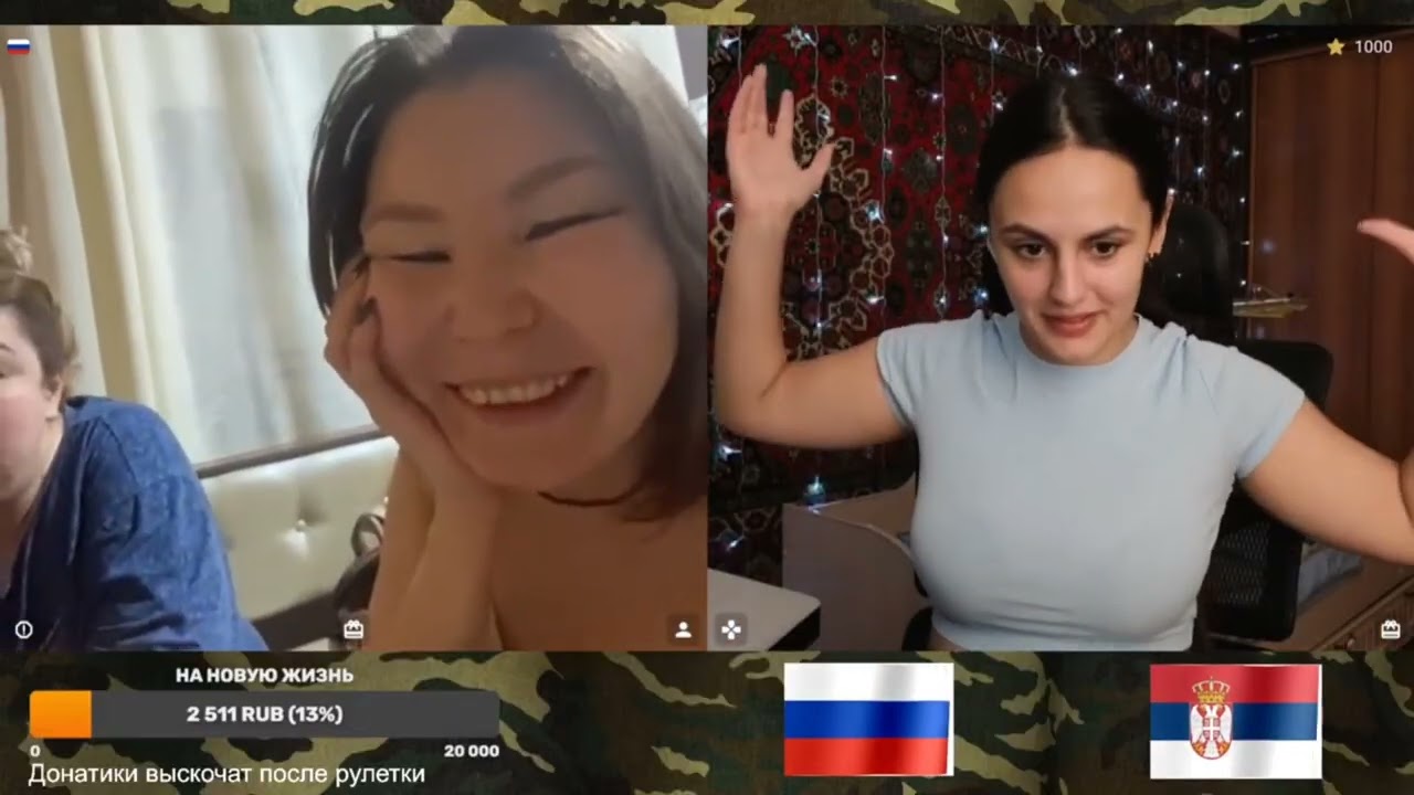 Девочки выпили расслабились/ Сербка на русском/ чат рулетка 