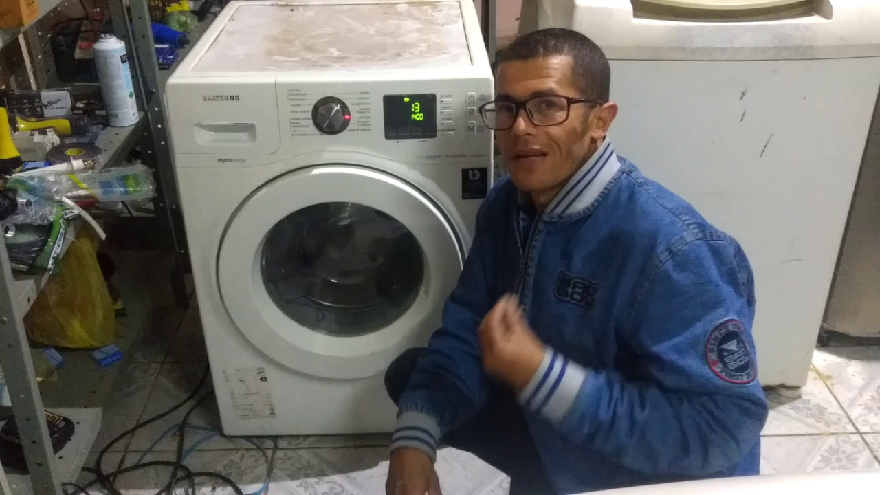 Lava e seca Samsung não centrífuga defeito resolvido