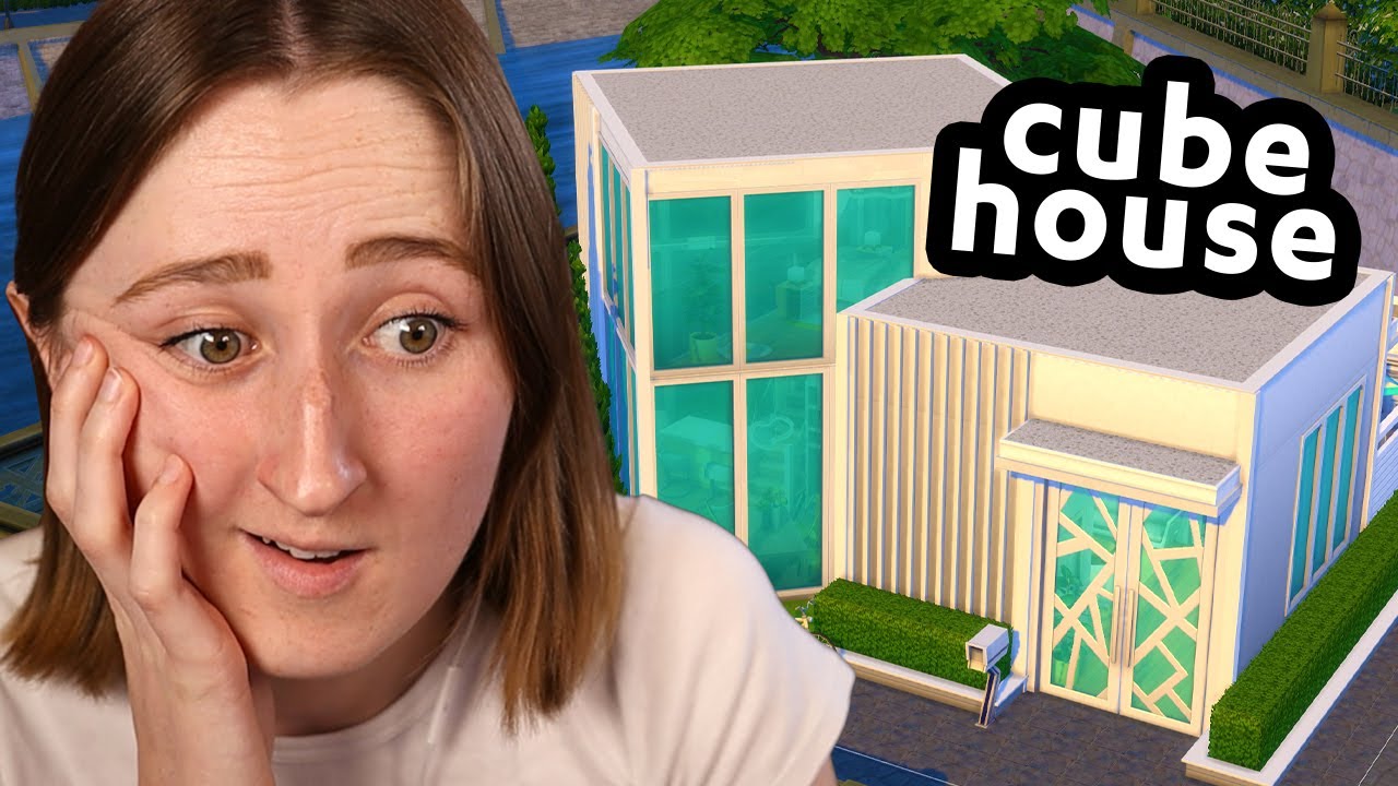 i tried building a CUBE HOUSE in the sims