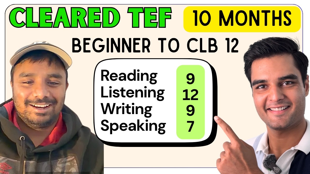 How Jogeswar Cleared TEF Exam in 10 months with CLB 9 12 9 7 Score (Journey with Frenchify)