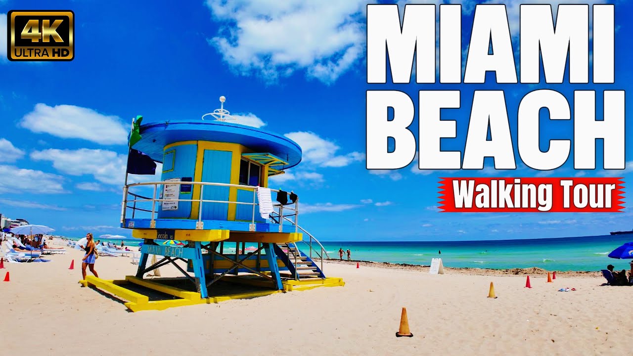 Miami Beach Walking Tour 4K | Ocean Drive & South Beach Vibes 🌴🚶‍♂️