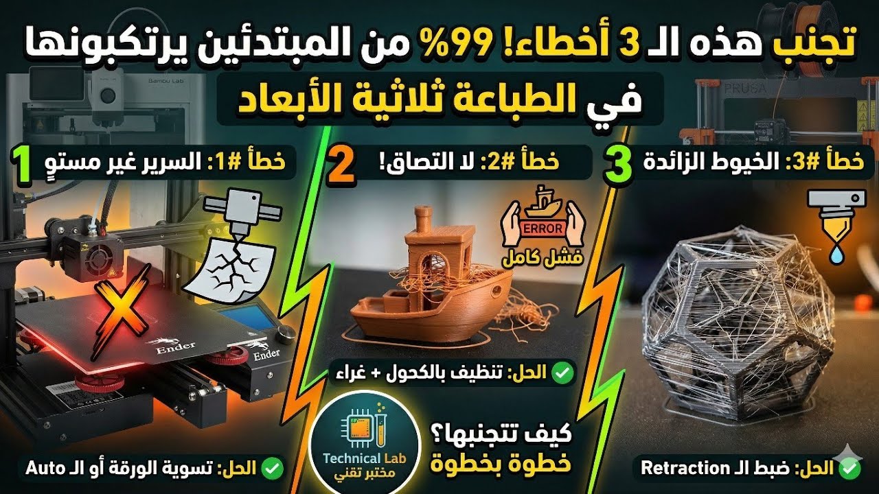 80% من حلول الطباعة ثلاثية الأبعاد للمبتدئين في فيديو واحد