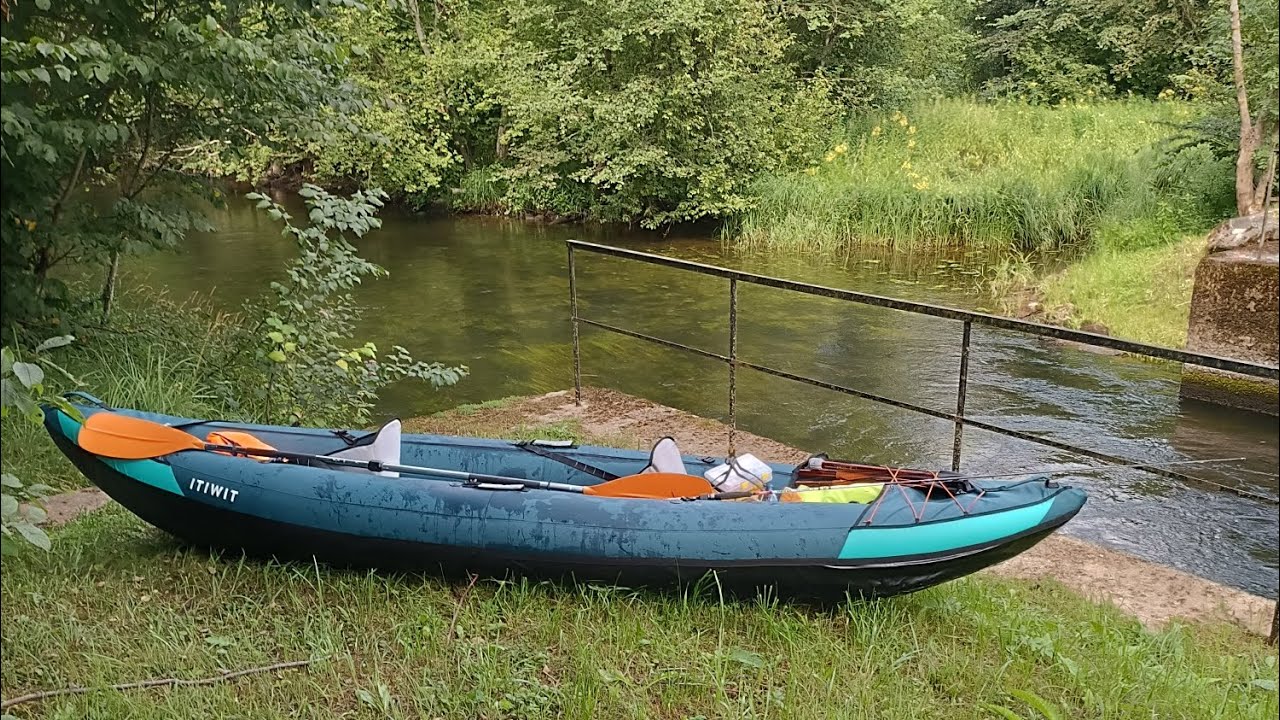 Virvytės upė 4 pripučiama baidare, daug užtvanku