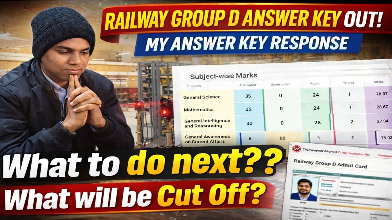  Railway Group D Answer Key 2025 🔥 My Score + Cut Off Analysis #groupd #groupdanswerkey 