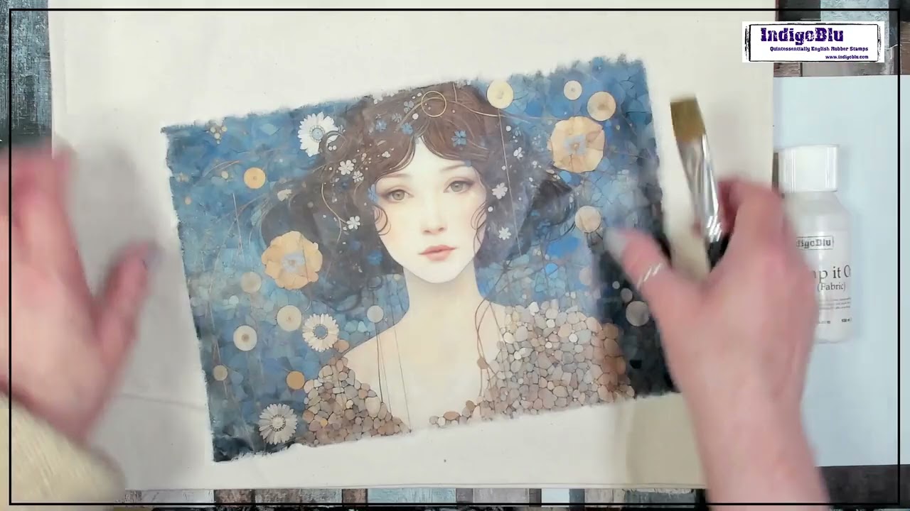Attaching Rice Paper to a Canvas Bag