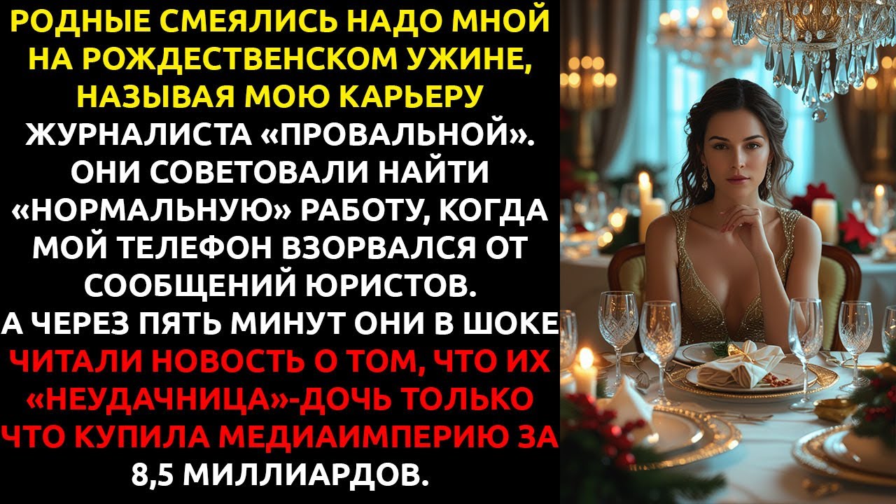 Моя семья считала меня НЕУДАЧНИЦЕЙ — пока не УЗНАЛА, что я тайно управляю МЕДИАИМПЕРИЕЙ.