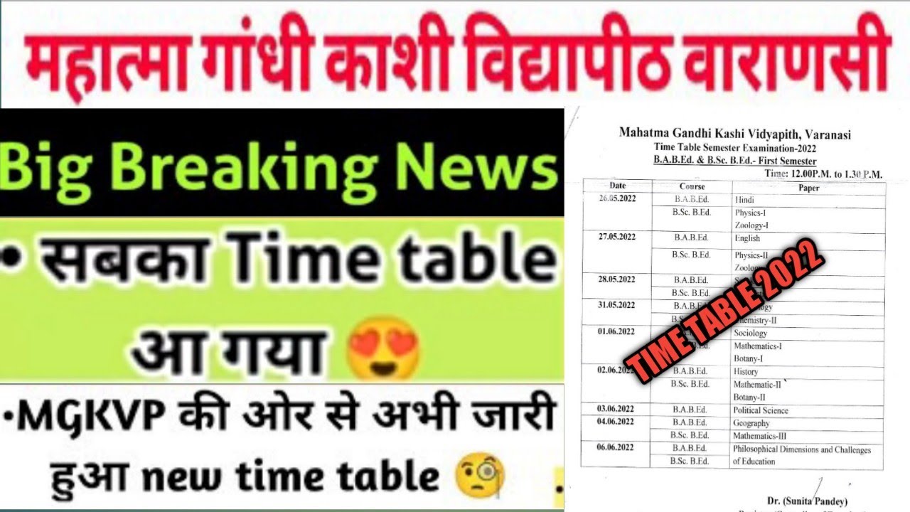Mgkvp latest news/mgkvp exam news/Mgkvp time table 2022/mgkvp latest time table 2021-22/mgkvp