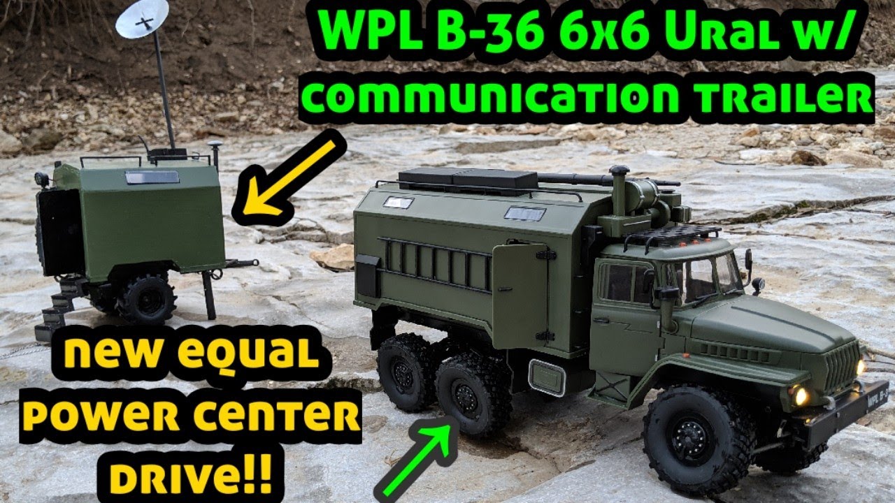 NEW WPL b-36 Ural Equal power center axle w/ metal upgrades on all terrain!!!