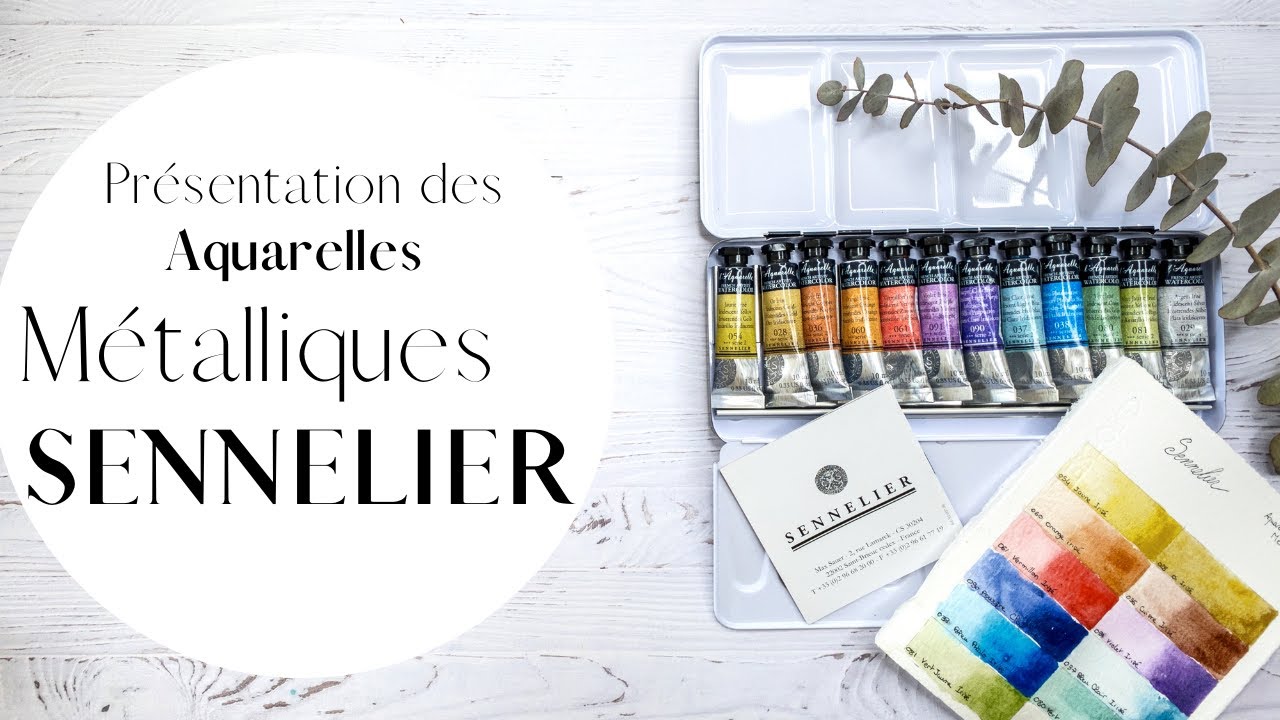 Présentation des aquarelles métalliques Sennelier