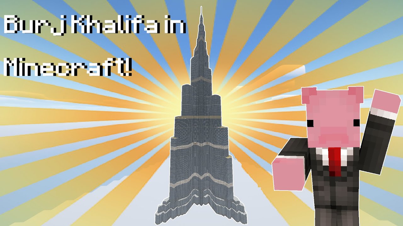 Building the Burj Khalifa Skyscraper in Minecraft!