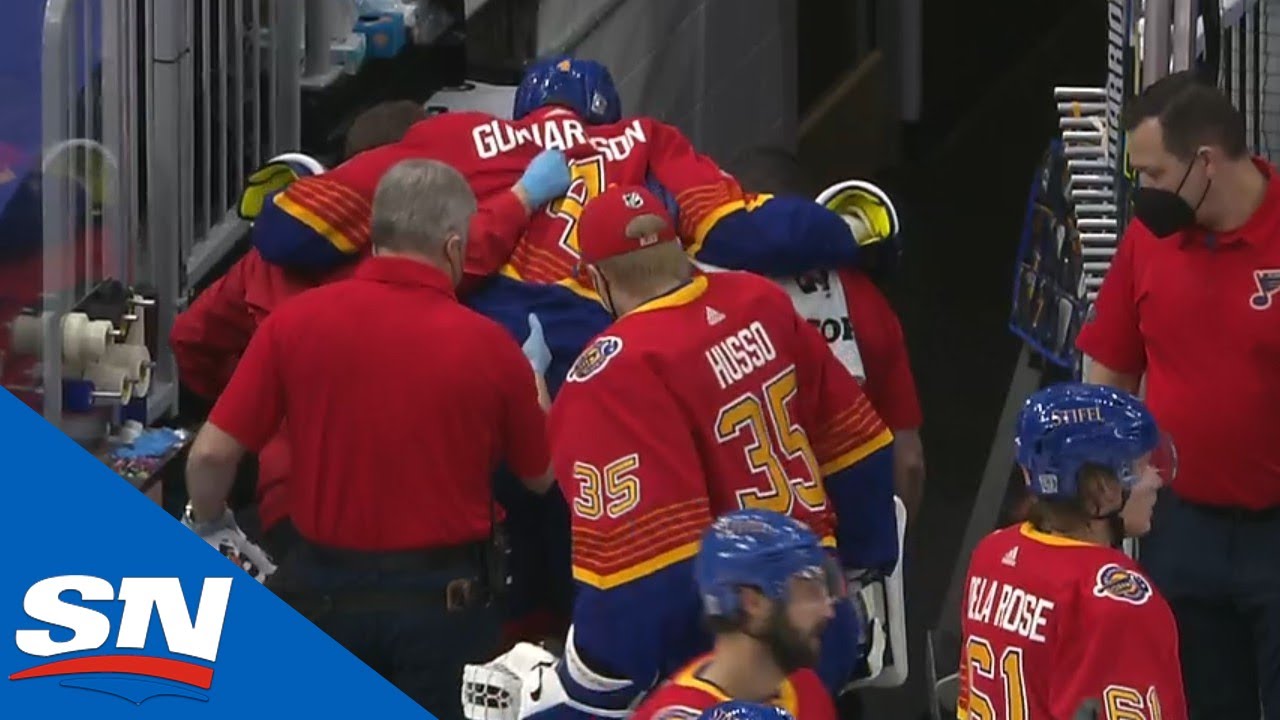 Carl Gunnarsson Helped Off Ice After Injury Near Boards