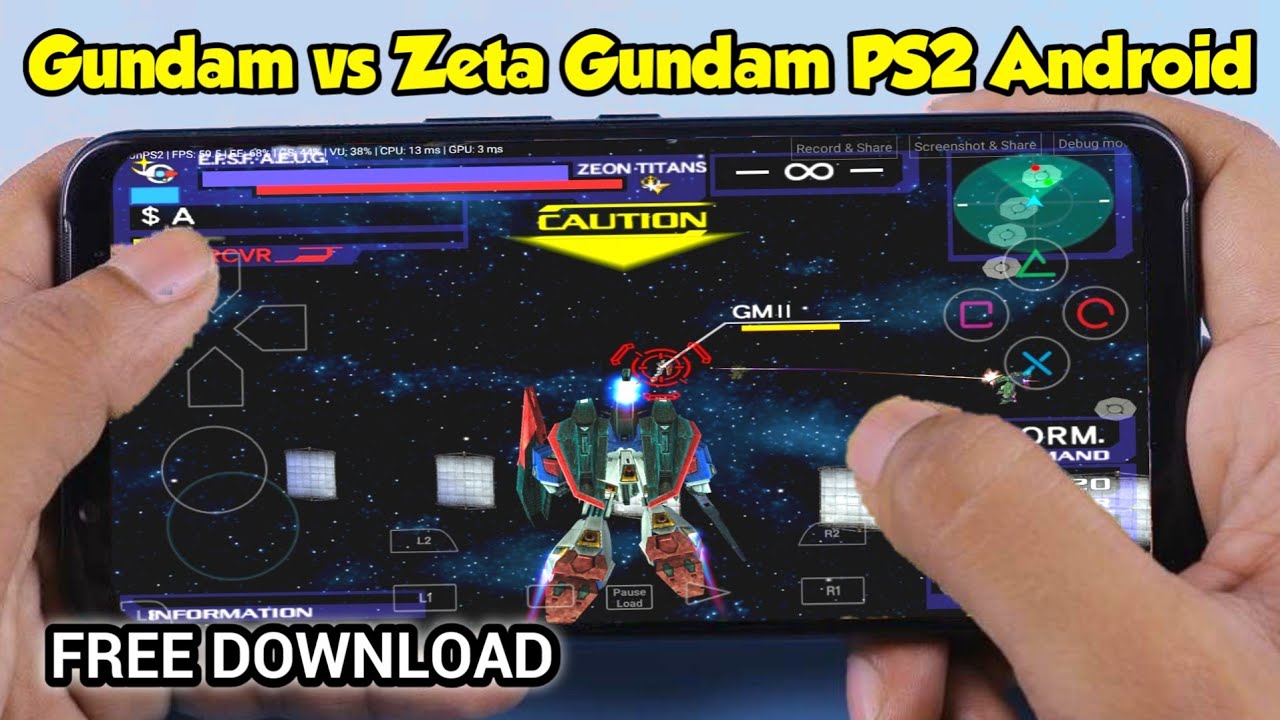 Mobile Suit Gundam: Gundam vs. Zeta Gundam (PS2) Gameplay (DamonPS2 - PS2 Emulator for Android)