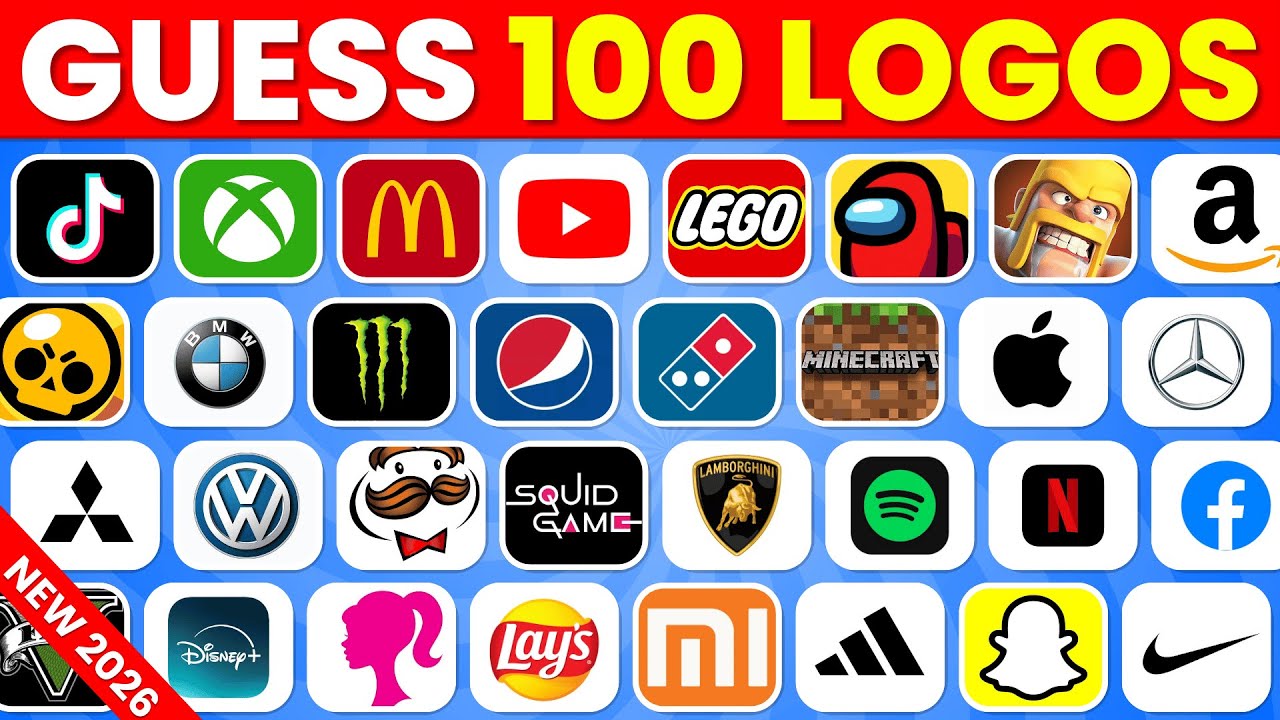 Can You Guess the 100 Logos in 3 Seconds? | Logo Quiz 2026 | Quiz Panda