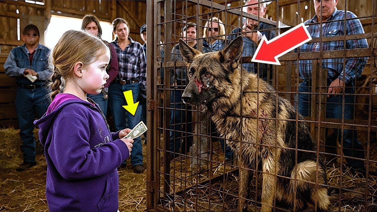 Opuštěný policejní pes byl prodán za 1 $ — to, co udělala malá holčička, všechny šokovalo