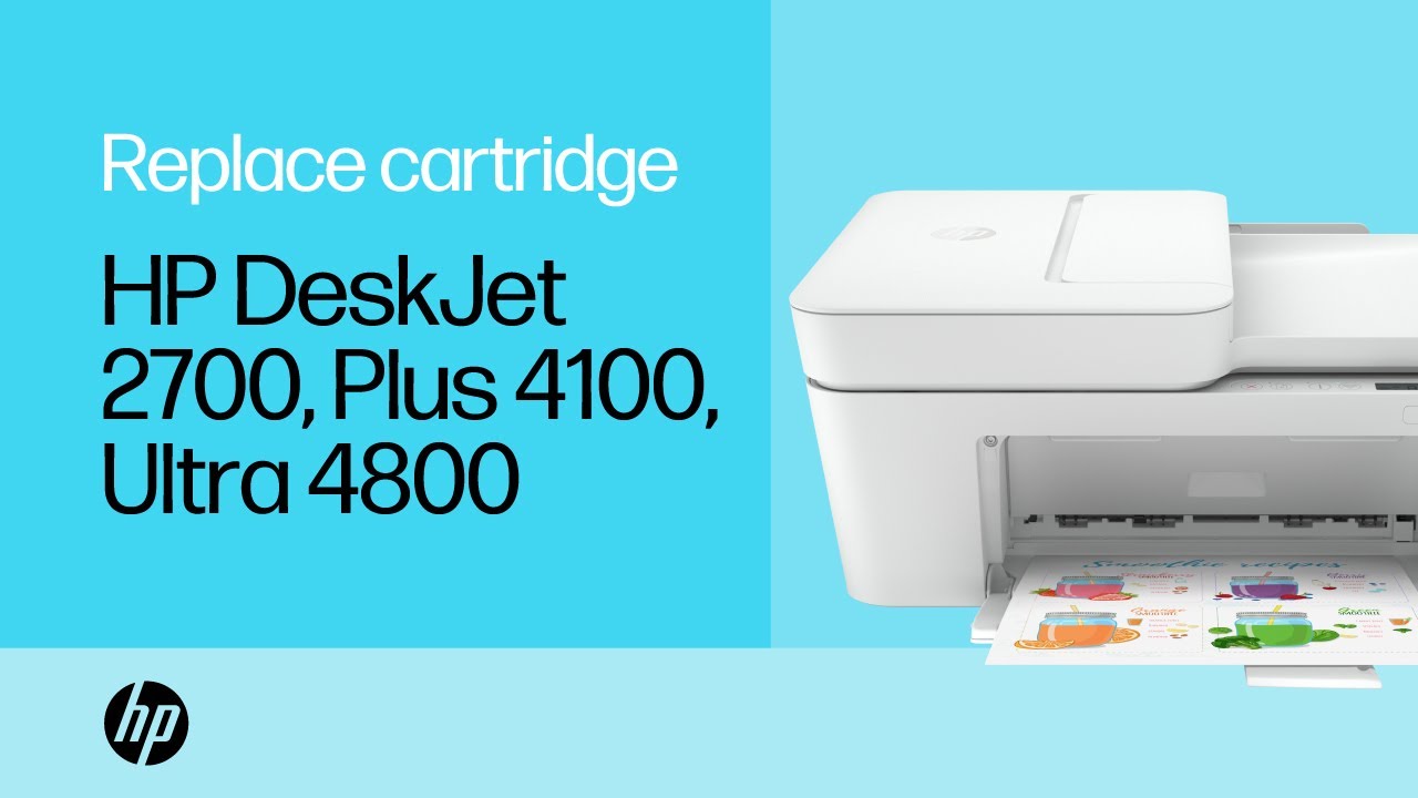 Replace Ink Cartridges | HP DeskJet 2700, Plus 4100, Ultra 4800 Printer Series | HP Support