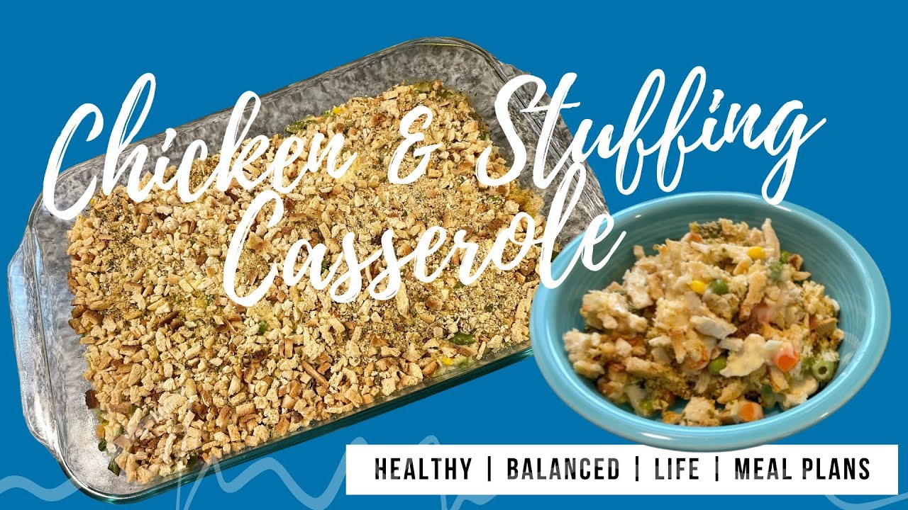 DELICIOUS RECIPE FOR CHICKEN & STUFFING CASSEROLE FROM DRIZZLE ME SKINNY! LOW #WEIGHTWATCHERS POINTS